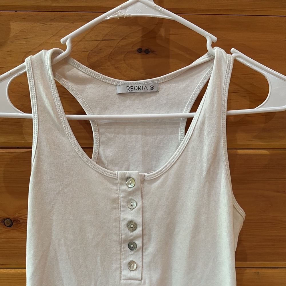 Women's Button-Front Tank top bodysuit